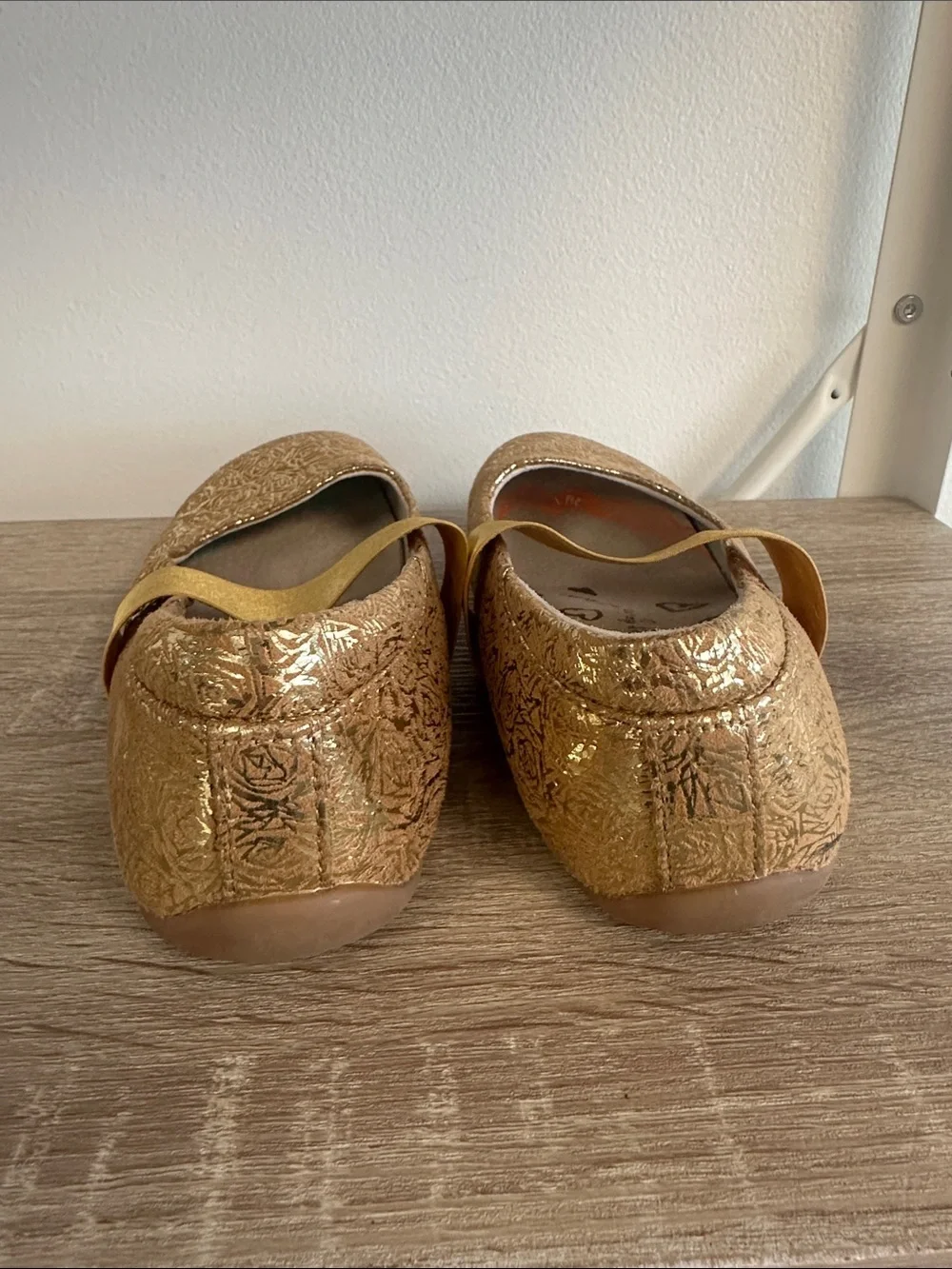 Livie & Luca Gold Rose Bella Ballet Metallic Flat Dress Shoe 3